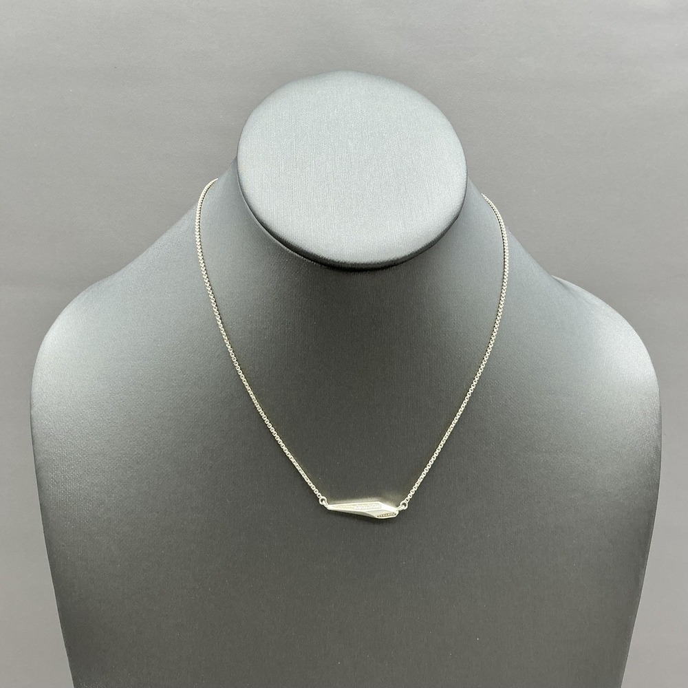 Kendra Scott Necklace Gold‎ Tone Crystal Bar Pendant Chain Womens Jewelry 14"